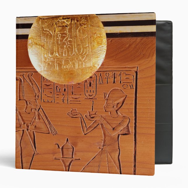 Portable chest, detail of Tutankhamun Binder (Front/Inside)