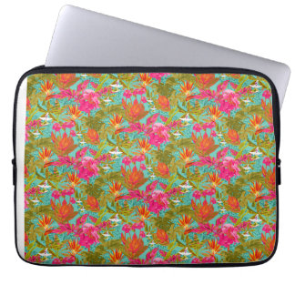 Portable Fleurs tropicales et housse pour ordinateur portab