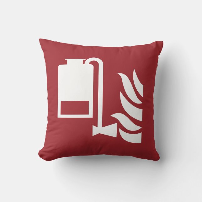 Portable Foam Applicator Unit Safety Sign Throw Pillow (Front)