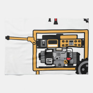 Portable Generator vector Kitchen Towel