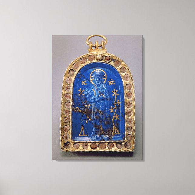 Portable Icon, probably medieval (lapis lazuli) Canvas Print (Front)