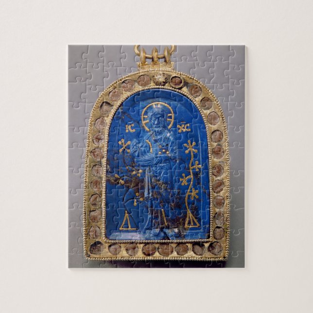 Portable Icon, probably medieval (lapis lazuli) Jigsaw Puzzle (Vertical)