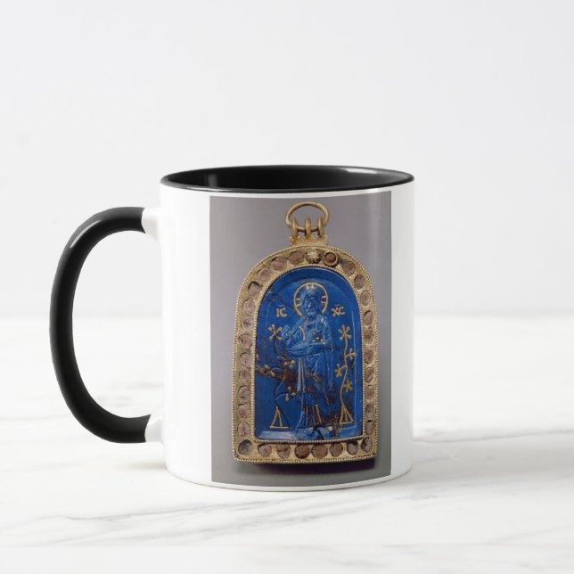 Portable Icon, probably medieval (lapis lazuli) Mug (Left)