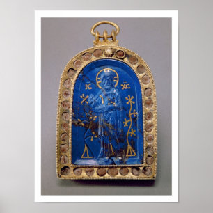 Portable Icon, probably medieval (lapis lazuli) Poster