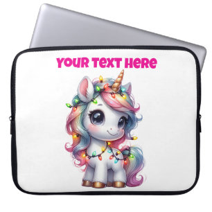 Portable personnalisé de Noël Unicorn sac 15 pouce