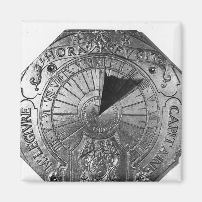 Portable Sundial, from Sierk Castle  1756 Magnet (Front)