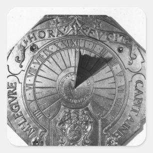 Portable Sundial, from Sierk Castle  1756 Square Sticker