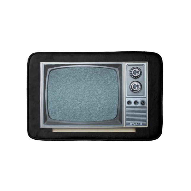 Portable Television with Static on Screen Bath Mat (Front)