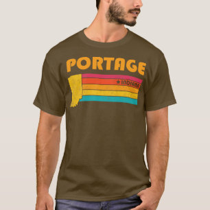 Portage Indiana Vintage Distressed Souvenir T-Shirt