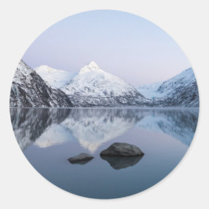 Portage Lake Twilight Classic Round Sticker