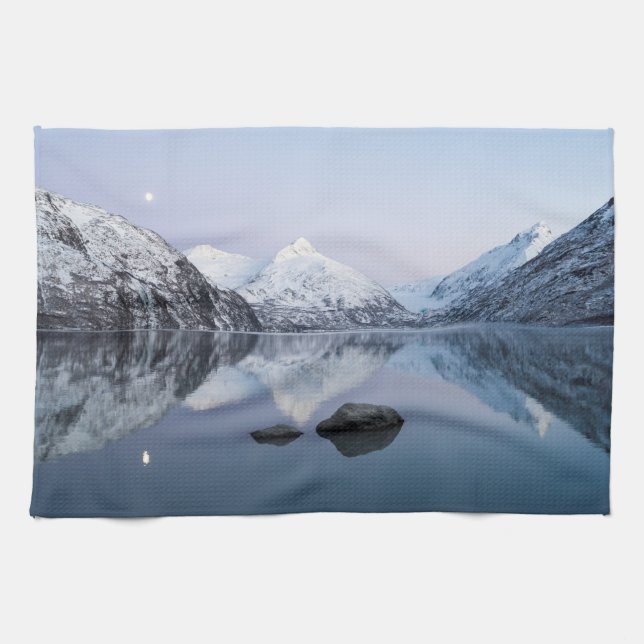Portage Lake Twilight Kitchen Towel (Horizontal)
