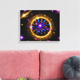 Portail Cosmique Radieux | Toile Étirée de Galaxie