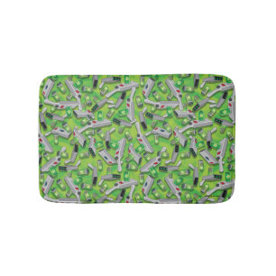 Portal Gun Pattern Bath Mat