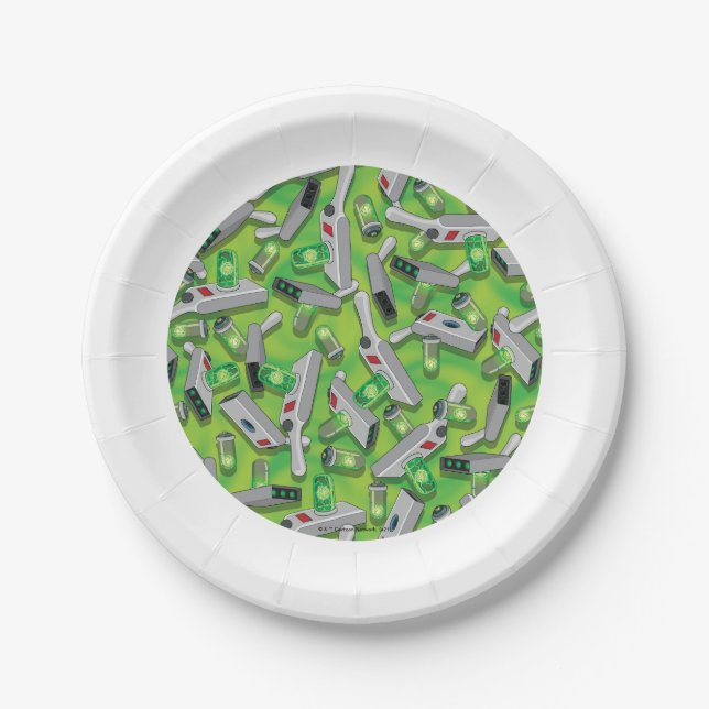 Portal Gun Pattern Paper Plate (Front)