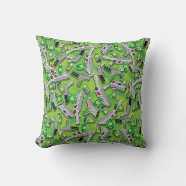 Portal Gun Pattern Throw Pillow (Front)