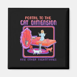 Portal To The Cat Dimension Funny Cat Kitten Lover Magnet