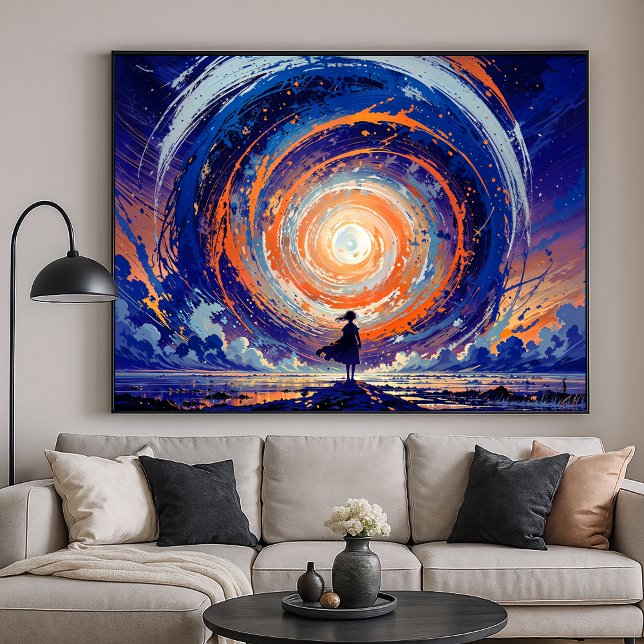 Portal Vortex - Lone Silhouette Fantasy Art Poster (Creator Uploaded)