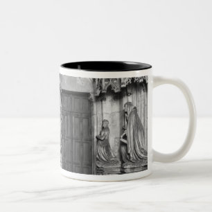 Portal with a trumeau depicting the Virgin Two-Tone Coffee Mug