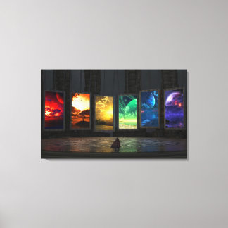 Portals Triptych Canvas Print