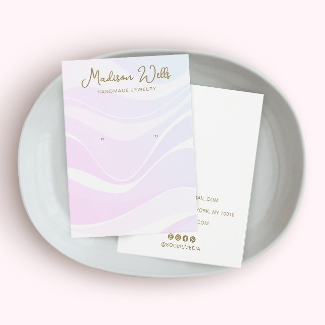 Porte-afficheur rose Vagues Lavande (Créateur téléchargé)