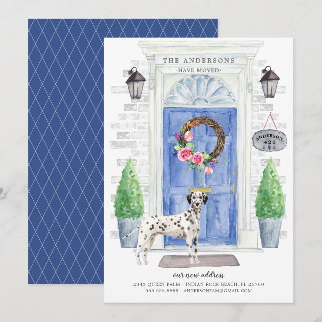 Porte avant Dalmatie en mouvement Faire-part (Devant / Derrière)