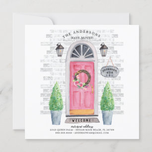 Porte avant rose Faire-part de déplacement