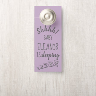 Porte Baby Girl Shhh Sleeping Lavender Affichette de por