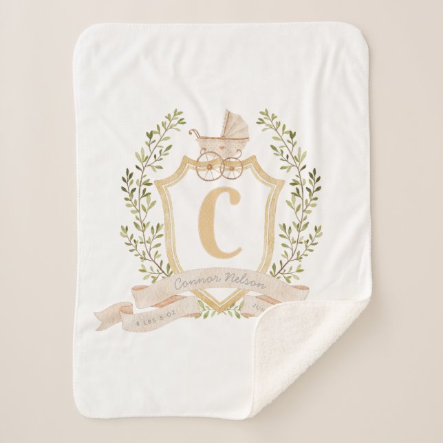 Porte bébé Monogramme "C" Pépinière Couverture béb (Devant)