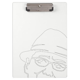 PORTE-BLOC 顔　黒ライン　クリップボード