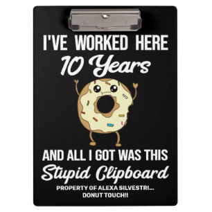 Porte-bloc 10 ans d'anniversaire de travail 10 ans de service