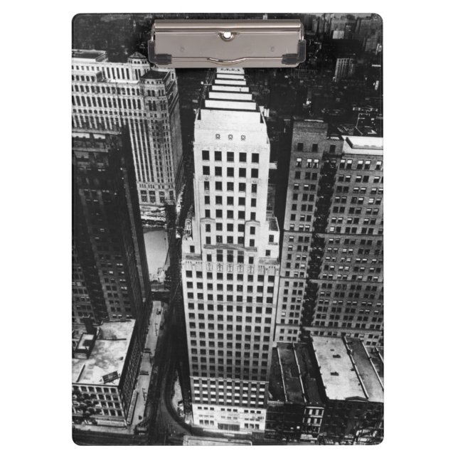 Porte-bloc 1960 :  Une vue aérienne d'un gratte-ciel de (Devant)