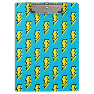 Porte-bloc 1980/1990 Neon Blue Yellow Lightning Motif