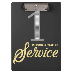 Porte-bloc 1 an de service 1er anniversaire d'employé