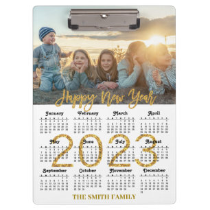 Porte-bloc 2023-2026 Calendrier Gold Parties scintillant Scri