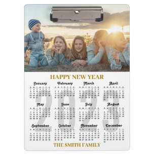 Porte-bloc 2023-2026 Calendrier moderne Gold Script Family Ph