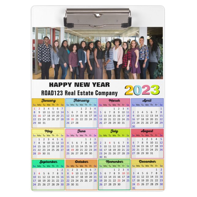 Porte-bloc 2023 Calendrier Entreprise Photo personnalisée Mod (Devant)