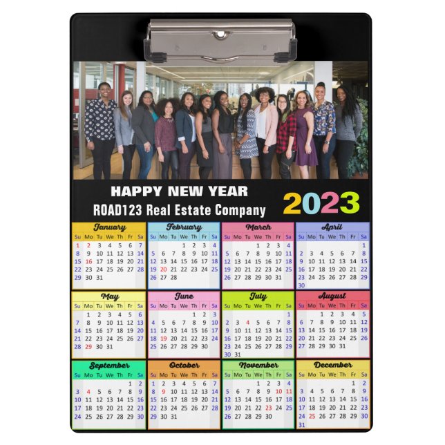 Porte-bloc 2023 Calendrier Entreprise Photo personnalisée Mod (Devant)