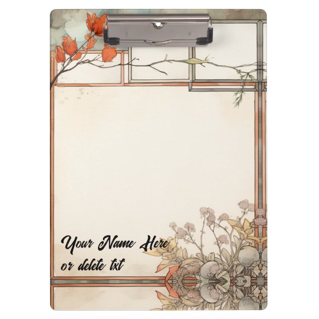 Porte-bloc 3 écriteaux fleurs sauvages et fleurs rouges des a (Devant)