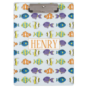 Porte-bloc à motif de poissons tropicaux