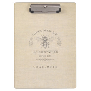 Porte-bloc Abeille miel beige campagne française vintage rust