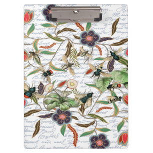 Porte-bloc Abeilles et fleurs Vintages