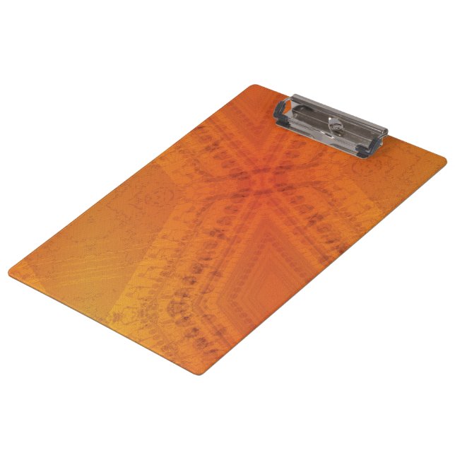 Porte-bloc Acceptation | Motif de Shibori rouge orange jaune (Incliné)
