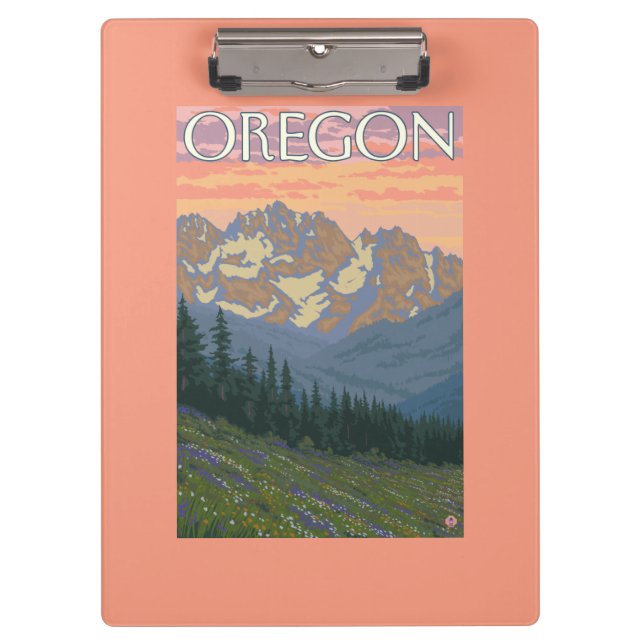 Porte-bloc Affiche de Vintage voyage de fleurs de ressort (Devant)