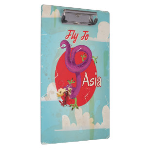 Porte-bloc Affiche de voyage vintage Asie
