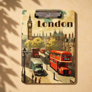 Porte-bloc Affiche de voyage vintage Londres Angleterre Esthé