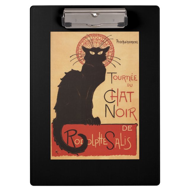 Porte-bloc Affiche Noir de promo de chat noir de troupe de (Devant)