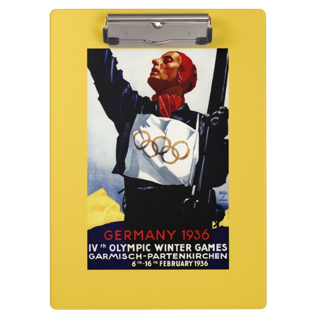Porte-bloc Affiche olympique de publicité de 1936 jeux (Devant)