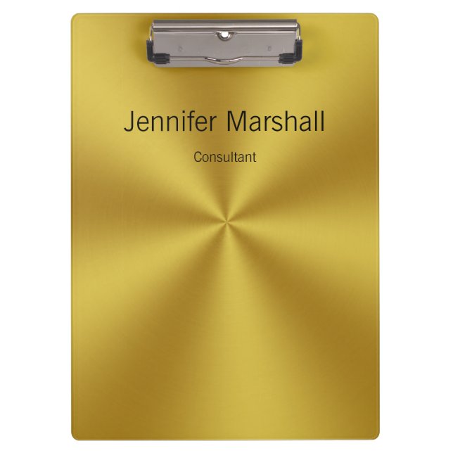 Porte-bloc Ajouter du texte personnalisé à Faux Gold (Devant)