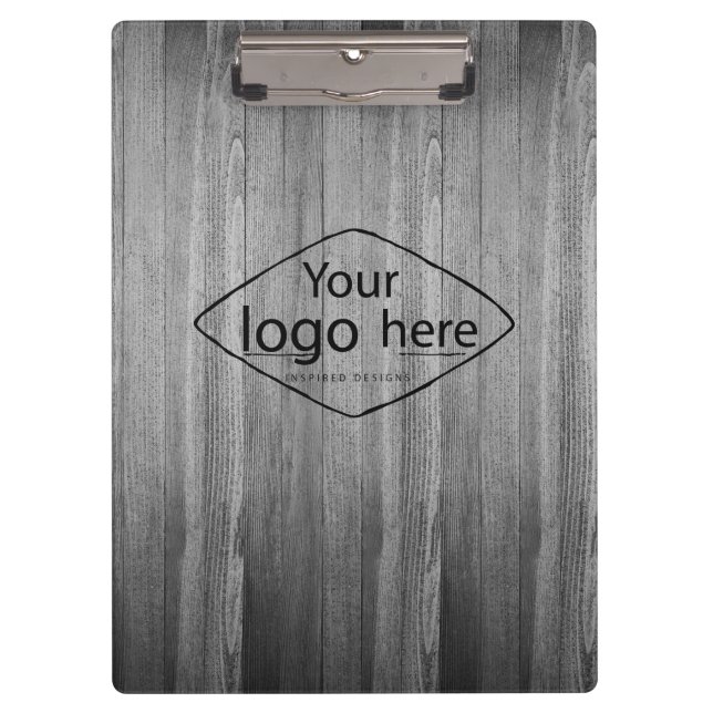 Porte-bloc Ajoutez votre logo bois de grange rustique (Devant)