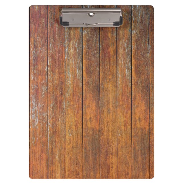 Porte-bloc Ajoutez votre logo bois de grange rustique (Devant)